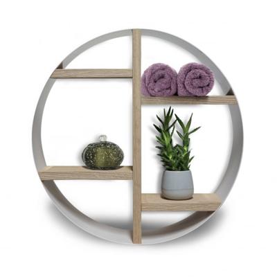 Opbouwnis LoooX Wooden Box Rond Eiken Old Grey Ø50x14 cm Mat Zwart Looox Opbouwnis LoooX Wooden Box Rond Eiken Old Grey Ø50x14 cm Mat Zwart Looox