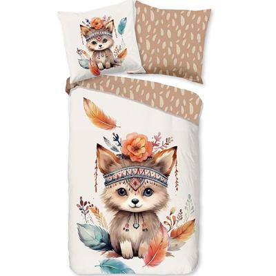 Good Morning Kinderdekbedovertrek "baby vos/ herfst thema" - Multi - (140x200/220 cm) - Katoen