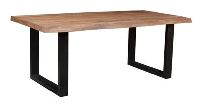 Brix Eettafel 'Sturdy' Boomstam, Mangohout en staal, 180 x 100cm Brix Eettafel 'Sturdy' Boomstam, Mangohout en staal, 180 x 100cm