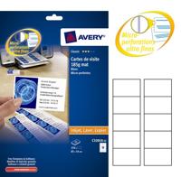 AVERY visitekaarten 185 g/m², 10 per blad, 250 stuks - thumbnail