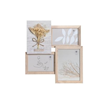 Fotolijsten DKD Home Decor 31 x 2,4 x 34 cm Kristal Natuurlijk Shabby Chic
