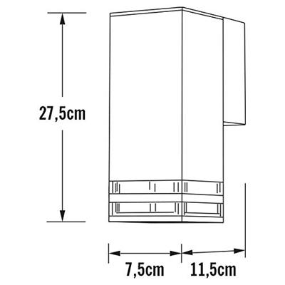 KonstSmide Zwart opbouwspotAntares - 411-750