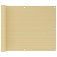 VidaXL Balkonscherm 75x400 cm hdpe beige - thumbnail