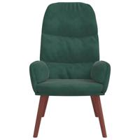 Relaxstoel fluweel donkergoen - thumbnail