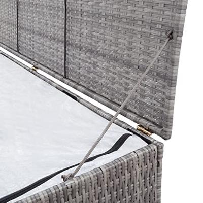 Tuinbox 120x50x60 cm poly rattan grijs Tuinbox 120x50x60 cm poly rattan grijs