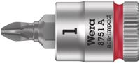 Wera 8751 A 05003350001 Kruiskop Phillips Dopsleutel-bitinzet PH 1 1/4 (6.3 mm) - thumbnail