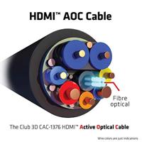 club3D CAC-1376 HDMI-kabel HDMI Aansluitkabel HDMI-A-stekker 10.00 m Zwart - thumbnail