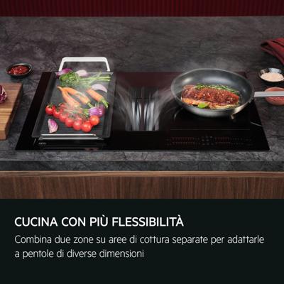 AEG Kookplaat met afzuiging - 7000 ComboHob SenseFry SaphirMatt® 80 cm PE7000S80 - thumbnail