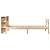 Bed met boekenkast zonder matras massief grenenhout 90x200 cm - thumbnail