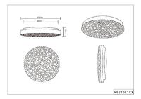 Trio RGB led plafondlampChizu Ø 40cm - zwart - R67161132 - thumbnail