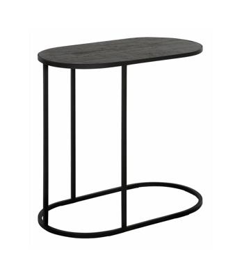 DTP Home Ovale Laptoptafel 'Terra' Teakhout, 65 x 35cm, kleur Zwart DTP Home Ovale Laptoptafel 'Terra' Teakhout, 65 x 35cm, kleur Zwart