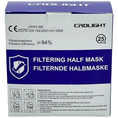 CRD Light CRDFFP2 Fijnstofmasker zonder ventiel FFP2 25 stuk(s)