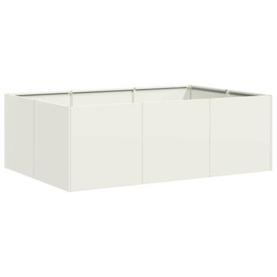 VidaXL Plantenbak 120x80x40 cm staal wit