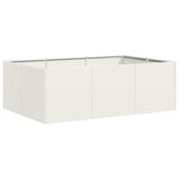VidaXL Plantenbak 120x80x40 cm staal wit - thumbnail