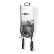 XLR-Audiokabel | XLR 3-pins male - 3,5 mm male | 3,0 m | Grijs - thumbnail