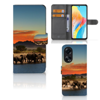 OPPO A98 5G | Telefoonhoesje | Met pasjeshouder | Olifanten - thumbnail