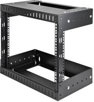 .com 8U Open Frame Rack Wandmontage – Verstelbare diepte 30-50 cm - Rack - monteerbaar aan muur - zwart - 8U - thumbnail