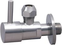 Hoekstopkraan Xellanz Minimal | 3/8"x3/8" of knel 10 mm | Geborsteld staal PVD - thumbnail