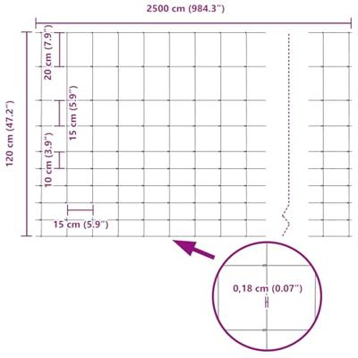 Weidehekwerk Zilver 25 x 1.2 m Gegalvaniseerd staal