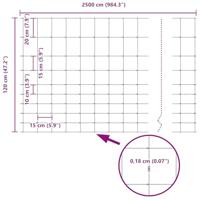 Weidehekwerk Zilver 25 x 1.2 m Gegalvaniseerd staal - thumbnail