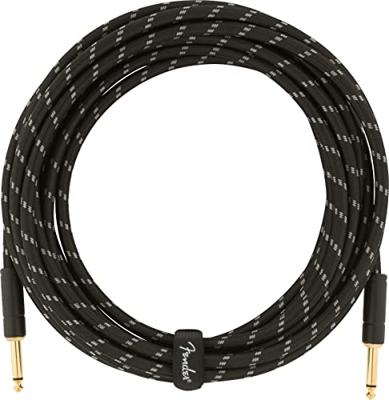 Fender Deluxe Cables instrumentkabel 5.5m zwart tweed recht