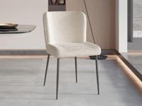 Stoel MARLENE stof bouclé ecru - thumbnail