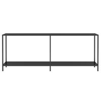Wandtafel 200x35x75,5 cm gehard glas zwart - thumbnail