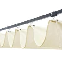 Prieel met dak 300x300x200 cm poly rattan bruin en crme - thumbnail