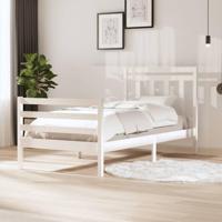 Bedframe massief hout wit 100x200 cm - thumbnail