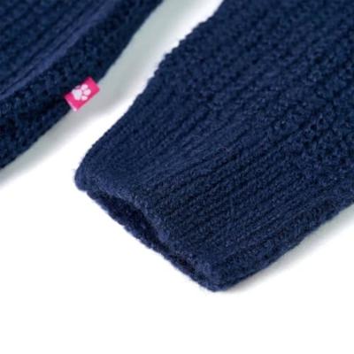 Kindertrui gebreid 116 marineblauw