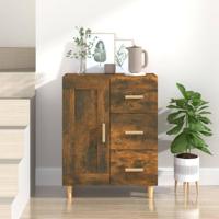 Dressoir 69,5x34x90 cm bewerkt hout gerookt eikenkleurig - thumbnail
