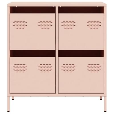 Dressoir 68x39x73,5 cm koudgewalst staal roze