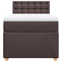 Boxspring met matras stof donkerbruin 80x200 cm - thumbnail