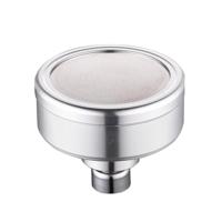 Afneembare en wasbare ruimte aluminium plated ronde onder druk top spray douchekop maat: 82mm (zilver) - thumbnail