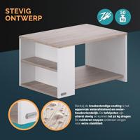 Salontafel Santa Cruz Wit Eik 90x60x50cm - thumbnail