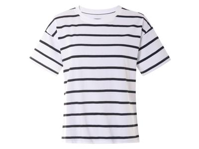 esmara Dames T-shirt (Wit/zwart, XS (32/34))
