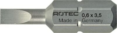 Rotec PRO Insertbit 0,5x3,0mm L=25mm C 6,3 BASIC - 10 stuks - 8120030