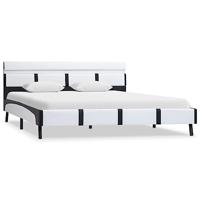 VidaXL Bedframe met led kunstleer wit 120x200 cm - thumbnail
