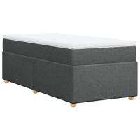 Boxspring met matras stof donkergrijs 90x190 cm - thumbnail