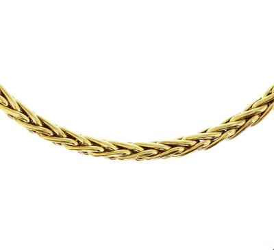 Zilgold Ketting Vossenstaart geelgoud met zilveren kern 4,5 mm 45,5 cm Zilgold Ketting Vossenstaart geelgoud met zilveren kern 4,5 mm 45,5 cm