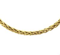 Zilgold Ketting Vossenstaart geelgoud met zilveren kern 4,5 mm 45,5 cm - thumbnail