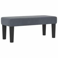 Boxspring Bed met Matras & Bank Donkergrijs 100x200 cm Fluweel - thumbnail