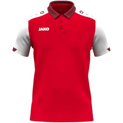 JAKO 6370 Polo Dynamic - Rood/Wit/Donkerrood - L