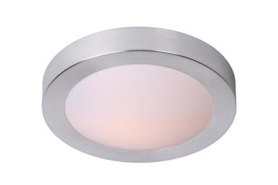 Lucide FRESH - Plafonnière Badkamer - Ø 27 cm - 1xE27 - IP44 - Mat chroom