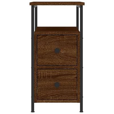 Nachtkastjes 2 st 30x60x60 cm bewerkt hout bruin eikenkleur