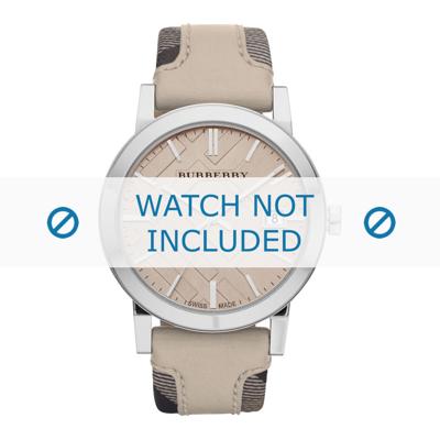 Horlogeband Burberry BU9021 Leder Beige 20mm Horlogeband Burberry BU9021 Leder Beige 20mm
