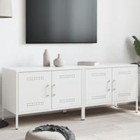 Tv-meubelen 2 st 68x39x50,5 cm staal wit - thumbnail