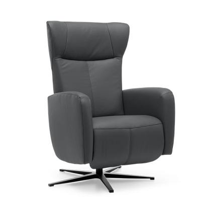 Relaxstoel Sorisso Zwart Leer