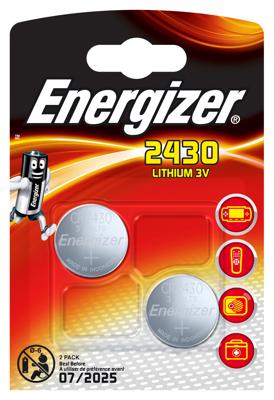 Energizer knoopcel CR2430, blister van 2 stuks