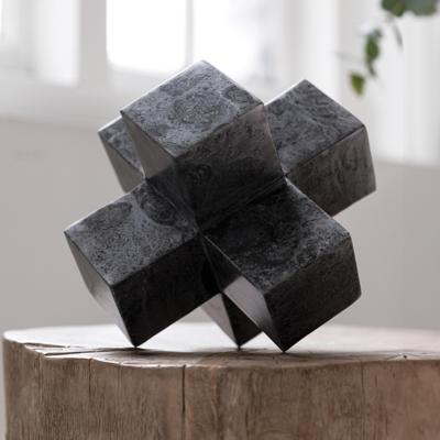 MUST Living Ornament 'Wavebreaker' Marmer, kleur Zwart